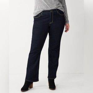 SONOMA Good For Life Womens Bootcut Stretch Jeans Dark Wash Size 26W Premium New